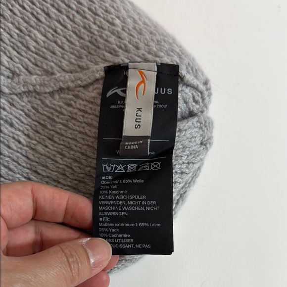 Kjus Women Twill Gray Knit Beanie OS main image 6